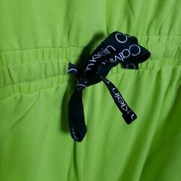 Calvin Klein Women's Shoulder LOGO Shorts ROMPER Lime Lime Green plus size 2X 3X - Picture 8 of 13